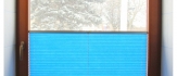 Niebieska żaluzja plisowana  (rolety plisowane-najlepsze opinie wśród klientów)